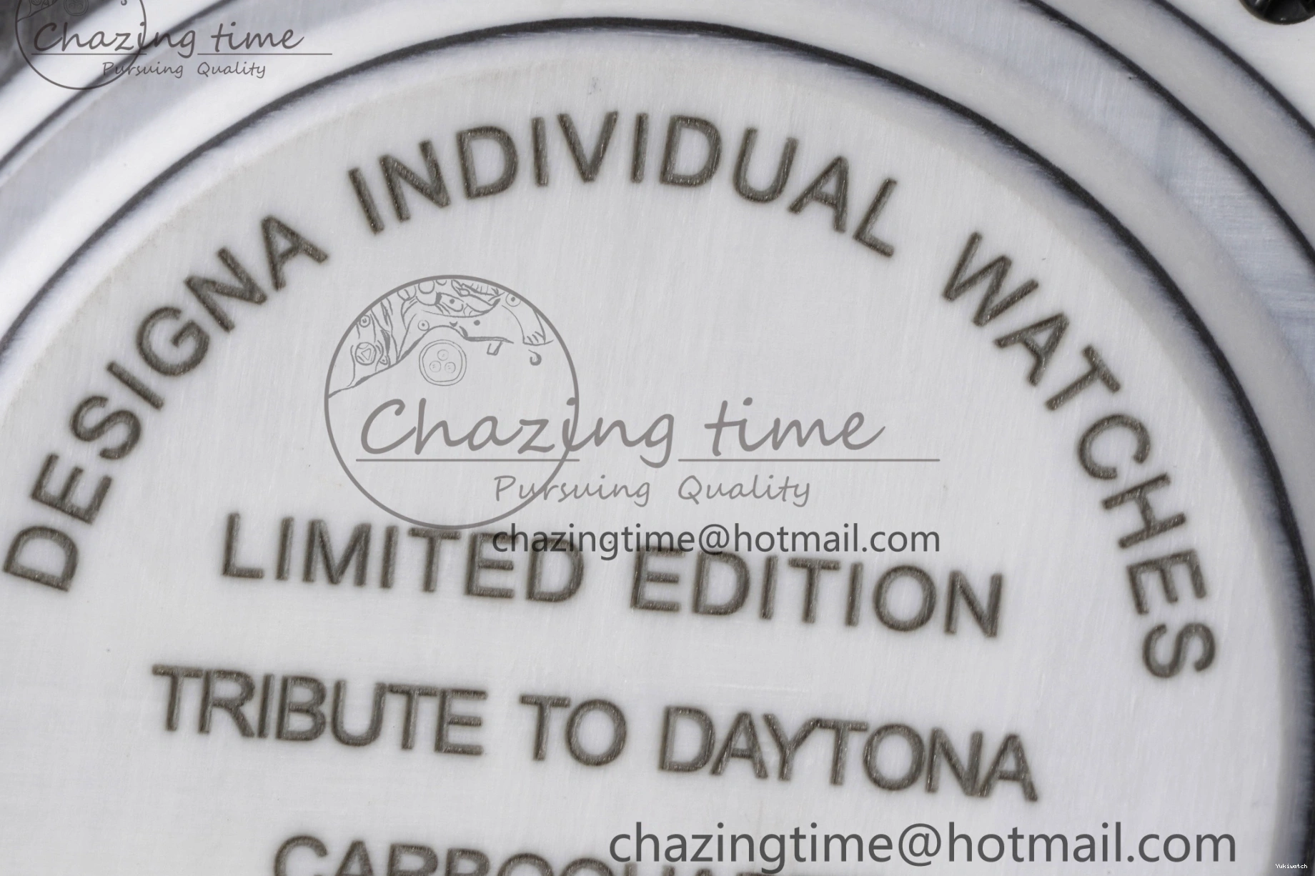 Daytona Bezel Leather Strap A7750 on White DIWF YG Dial DIW Brown YG Edition Case Carbon 0430